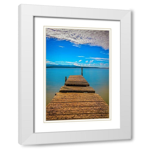 Broken Pier White Modern Wood Framed Art Print with Double Matting by Louise, Tracie