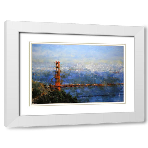 Golden Gate Afternoon White Modern Wood Framed Art Print with Double Matting by Lague, Mark