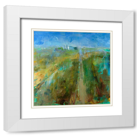 Farm Dog White Modern Wood Framed Art Print with Double Matting by Lenssen, Georganna