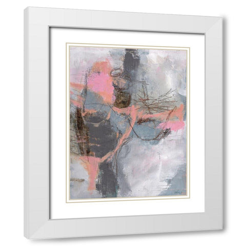 Holiday Mind White Modern Wood Framed Art Print with Double Matting by Leslie, Carole