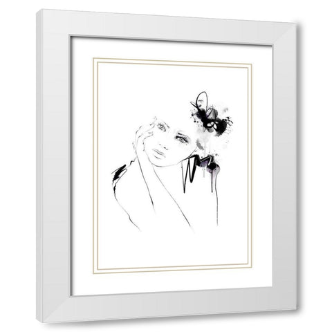 Oh Really? White Modern Wood Framed Art Print with Double Matting by Larsdotter, Lotta