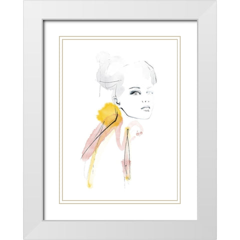 I Am White Modern Wood Framed Art Print with Double Matting by Larsdotter, Lotta