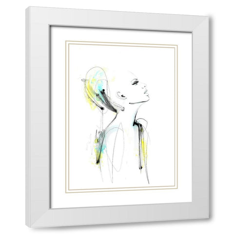Lovisa White Modern Wood Framed Art Print with Double Matting by Larsdotter, Lotta