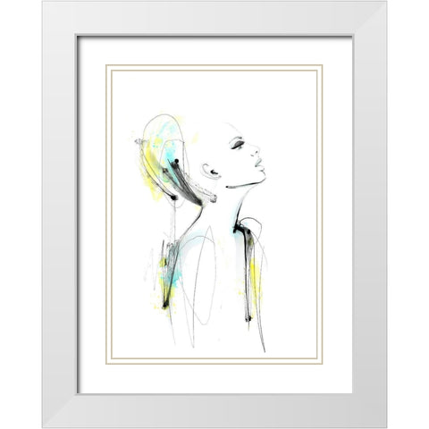 Lovisa White Modern Wood Framed Art Print with Double Matting by Larsdotter, Lotta