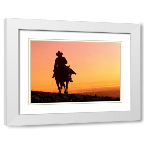 Days End White Modern Wood Framed Art Print with Double Matting by Leacock, J.C.