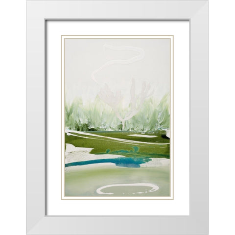 Limpid White Modern Wood Framed Art Print with Double Matting by Leaver, Tara