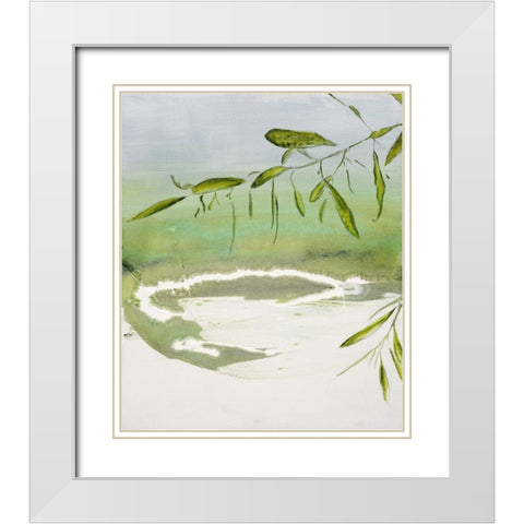 Whispering The Numbers White Modern Wood Framed Art Print with Double Matting by Leaver, Tara