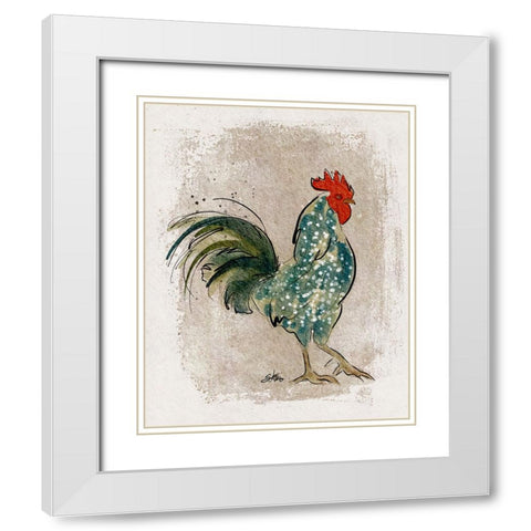 Dandy White Modern Wood Framed Art Print with Double Matting by Louis, Shanda