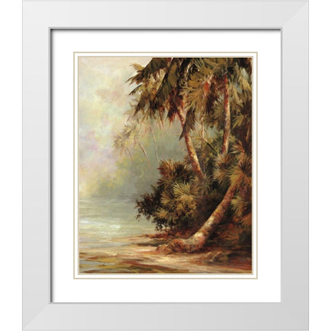 Hidden Cove White Modern Wood Framed Art Print with Double Matting by Malarz