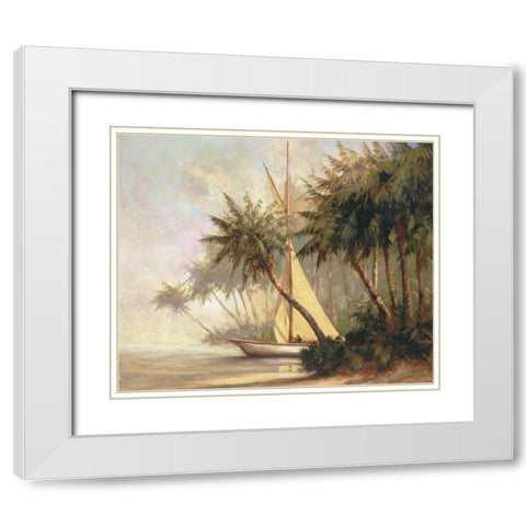 Leaving Out White Modern Wood Framed Art Print with Double Matting by Malarz