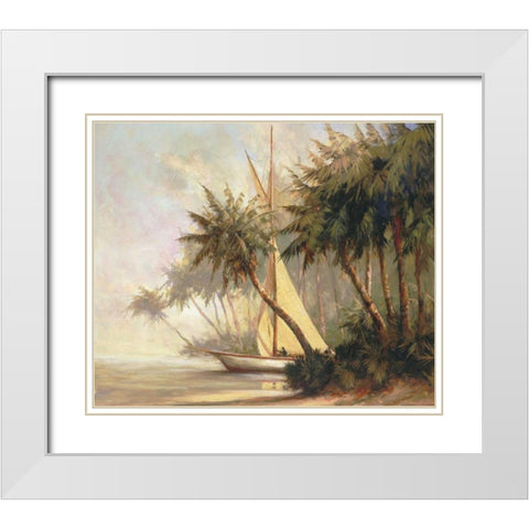 Leaving Out White Modern Wood Framed Art Print with Double Matting by Malarz