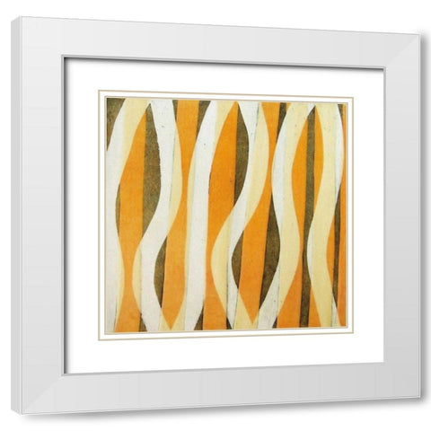 Carousing Open I White Modern Wood Framed Art Print with Double Matting by Miller, Allison G