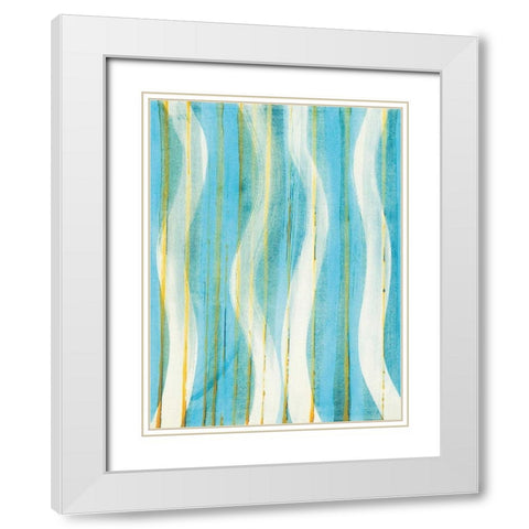 Carousing with Lines II White Modern Wood Framed Art Print with Double Matting by Miller, Allison G