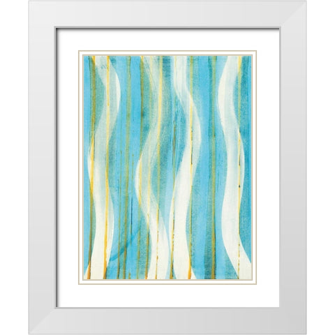 Carousing with Lines II White Modern Wood Framed Art Print with Double Matting by Miller, Allison G