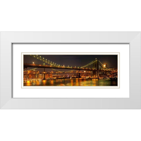 Three Bridges White Modern Wood Framed Art Print with Double Matting by Mikaels, Natalie