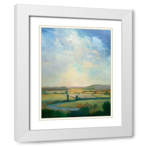 First Turn White Modern Wood Framed Art Print with Double Matting by McCarthy, William
