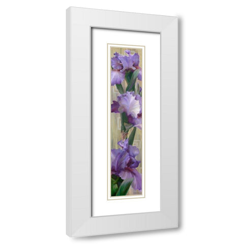 Iris II White Modern Wood Framed Art Print with Double Matting by McLaughlin, Jan