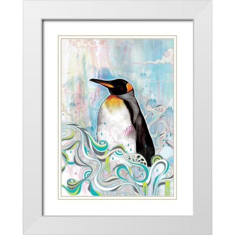 King White Modern Wood Framed Art Print with Double Matting by Miller, Mat