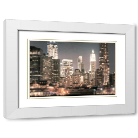 In a New York Minute White Modern Wood Framed Art Print with Double Matting by Mikaels, Natalie