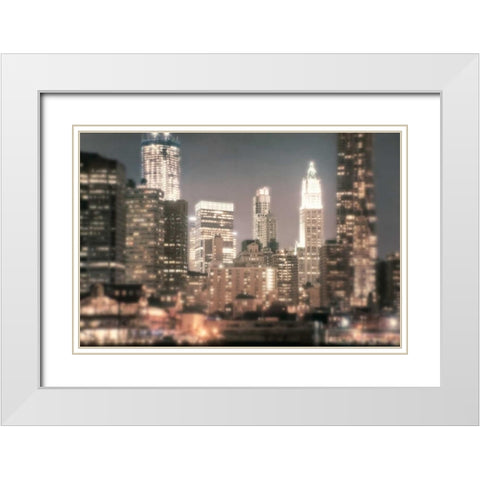 In a New York Minute White Modern Wood Framed Art Print with Double Matting by Mikaels, Natalie