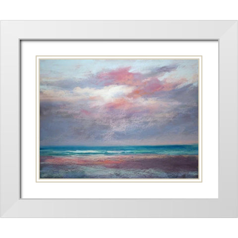 Back to the Beach White Modern Wood Framed Art Print with Double Matting by Margulis, Karen