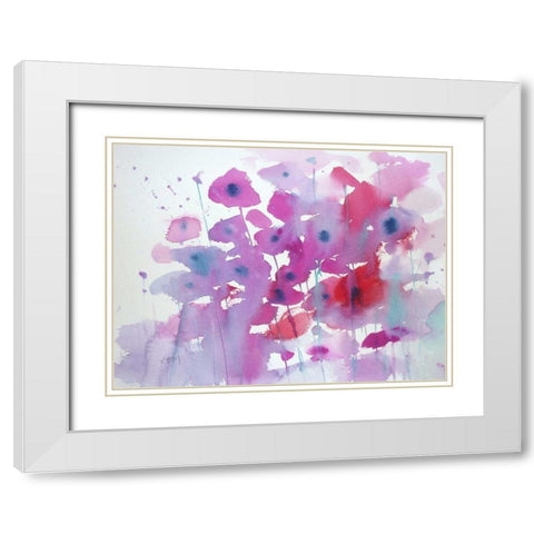 Roadside Meadow White Modern Wood Framed Art Print with Double Matting by Margulis, Karen