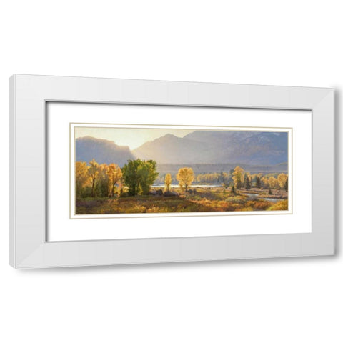 Evening Theatre White Modern Wood Framed Art Print with Double Matting by Moore, Jay