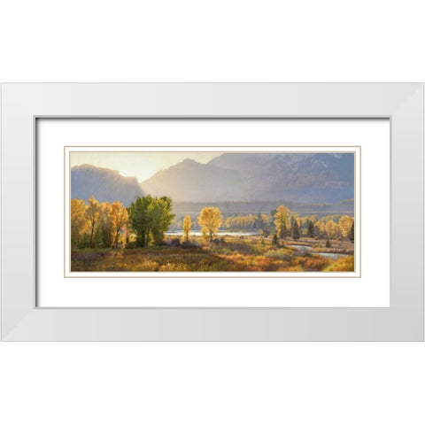 Evening Theatre White Modern Wood Framed Art Print with Double Matting by Moore, Jay