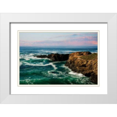 California Dream White Modern Wood Framed Art Print with Double Matting by Mikaels, Natalie