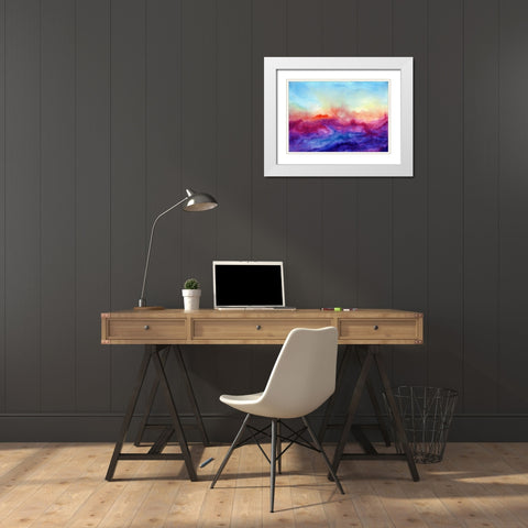 Arpeggi II White Modern Wood Framed Art Print with Double Matting by Maldonado, Jacqueline