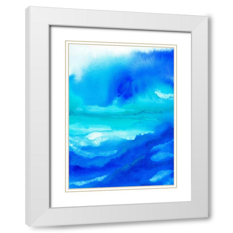 Rise III White Modern Wood Framed Art Print with Double Matting by Maldonado, Jacqueline