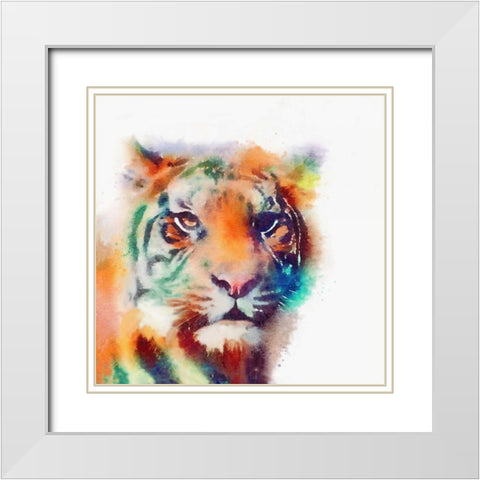 The Elusive II White Modern Wood Framed Art Print with Double Matting by Maldonado, Jacqueline