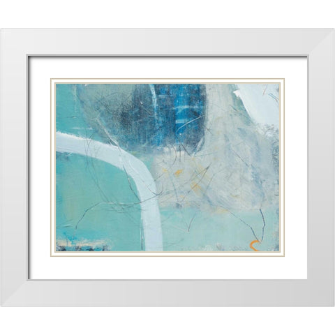 Sea Edge White Modern Wood Framed Art Print with Double Matting by Mankin, David