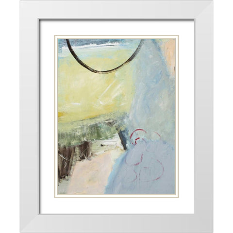 Spindrift White Modern Wood Framed Art Print with Double Matting by Mankin, David