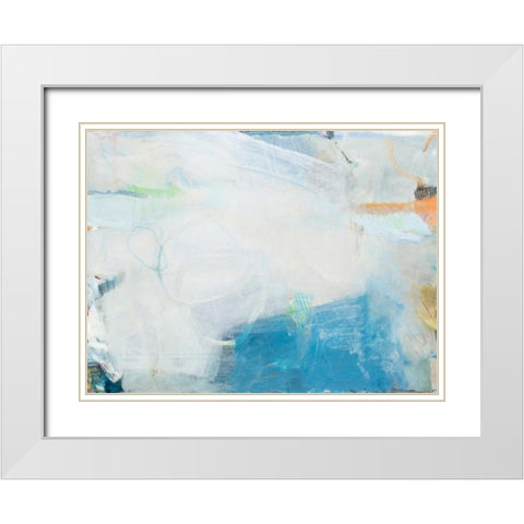 Zephyr White Modern Wood Framed Art Print with Double Matting by Mankin, David