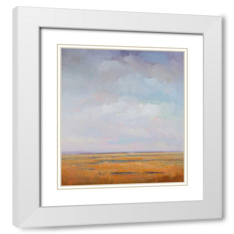 Midday Marsh White Modern Wood Framed Art Print with Double Matting by McCarthy, William