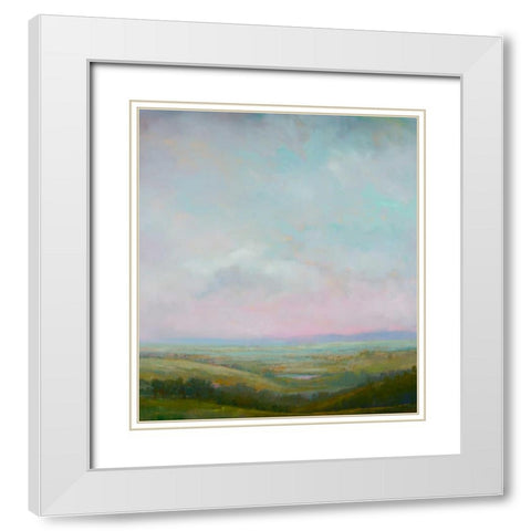 Evening Glow White Modern Wood Framed Art Print with Double Matting by McCarthy, William