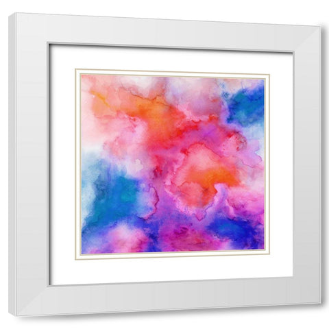 Acquiesce III White Modern Wood Framed Art Print with Double Matting by Maldonado, Jacqueline
