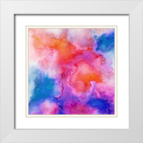 Acquiesce III White Modern Wood Framed Art Print with Double Matting by Maldonado, Jacqueline