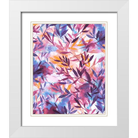 Changes - Mauve White Modern Wood Framed Art Print with Double Matting by Maldonado, Jacqueline