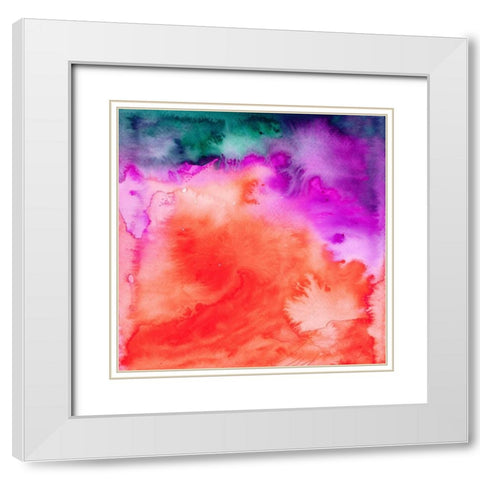 Fusion II White Modern Wood Framed Art Print with Double Matting by Maldonado, Jacqueline