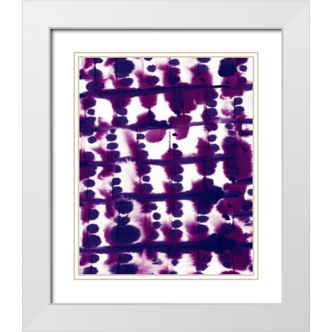 Parallel Purple Mauve White Modern Wood Framed Art Print with Double Matting by Maldonado, Jacqueline