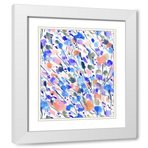 Wild Nature Blue White Modern Wood Framed Art Print with Double Matting by Maldonado, Jacqueline