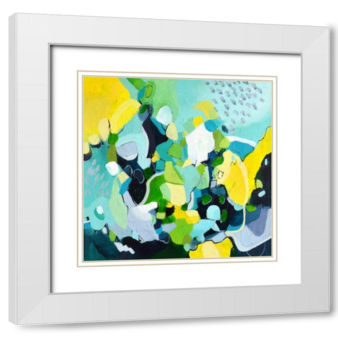 Dinner Party I White Modern Wood Framed Art Print with Double Matting by Marrison, TA