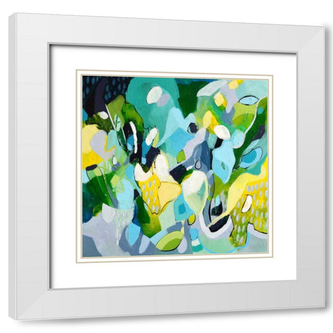 Dinner Party II White Modern Wood Framed Art Print with Double Matting by Marrison, TA