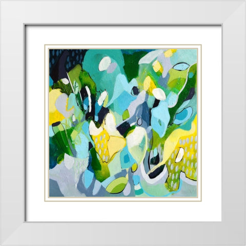Dinner Party II White Modern Wood Framed Art Print with Double Matting by Marrison, TA