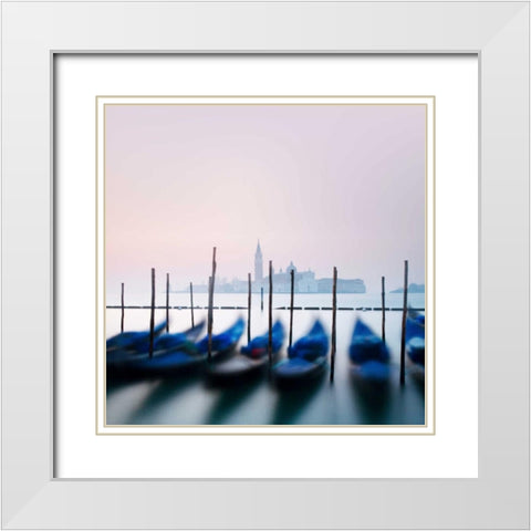 Venetian Sunrise White Modern Wood Framed Art Print with Double Matting by Morrissey, Margaret