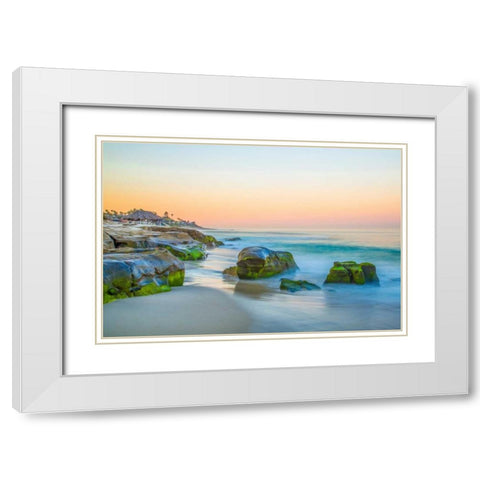 Windansea White Modern Wood Framed Art Print with Double Matting by Mayo, Dean