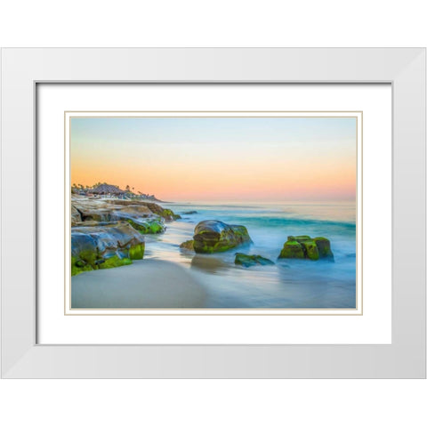 Windansea White Modern Wood Framed Art Print with Double Matting by Mayo, Dean