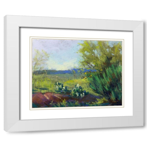 Above San Angelo White Modern Wood Framed Art Print with Double Matting by Mertz, Nancie King